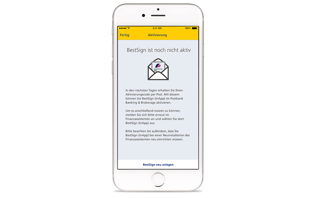 Finanzassistent - Ihr Postbank BestSign-Verfahren ist noch nicht aktiviert?