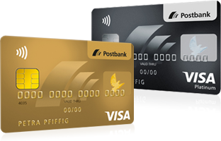 Kreditkarten-Onlineservice - Wechsel zur Postbank Visa Card GOLD und Postbank Visa Card PLATINUM